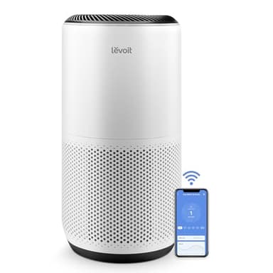 LEVOIT Air Purifiers for Home Large Room Up to 1733 Ft² With HEPA Sleep Mode, AHAM VERIFIDE, Auto Mode, Air Quality Monitor, Smart WiFi, 3-in-1 Filter For Pet Allergy, Smoke, Dust, Core 400S-P, White