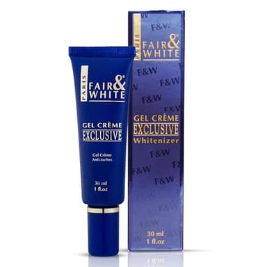 FAIR & WHITE Exclusive, Skin Brightening Gel Cream – 1 fl oz / 30ml – For Face, Body, Underarms, Neck, Knees, Even Skin Tone