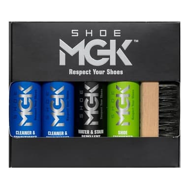 MGK Complete Kit: Shoe Cleaner, Care, Water & Stain Protection - Revitalize, Shield, and Freshen Sneakers, Leather, and Dress Shoes With Deodorizer