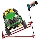 Riding Lawn Mower Lift Jack, Lifting Platform 890 Lbs Capacity for Lawn Tractors and Lawn Mowers with Manual Handle & Power Tool Extension Handle