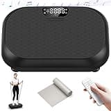 Taevno Vibration Plate Exercise Machine Weight Loss, Full Body Shaker Workout Vibration Plates Lymphatic Drainage, Stand Shake Vibrating Plate for Women Men 450 Lbs Capacity Fitness Platform Black