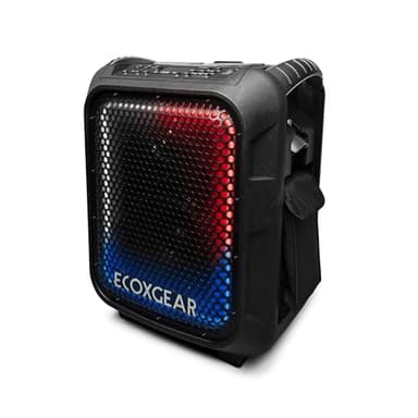 ECOXGEAR: EcoBoulder Ultra – 121dB Loud Rugged Bluetooth 5.1 Speaker, IP67 Waterproof, Drop and dustproof with Party Lights, 50+ Hours runtime, it Even Floats – Black