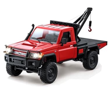 SVERTIBO 1/12 RC Crane Truck, MN-82T LC79 RTR RC Crawler, 4WD Off-Road Tow Car RTR 2.4GHz RC Pick-up Trail Truck for Adults Hobby Toys (Red)