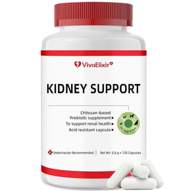 Kidney Health Supplement for Dogs & Cats | Probiotic Pet Wellbeing | Kidney Supplement | Help Support Kidney Function & Manage Renal Toxins | Renal Care Supplement Capsule 120ct
