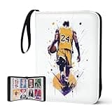 400 Pockets Basketball Card Binder for Basketball Trading Cards Collectors,Portable Waterproof Card Storage Bag with Removable Sleeves,Compatible with Basketball Cards 2024-2025