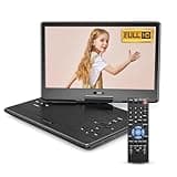 Arafuna 15.92" Thin Portable DVD Player with 14.5" Large Swivel Screen 5-Hour Rechargeable Battery, Lightweight Portable DVD Player for Car,Support USB/SD Card/Sync TV, Regions Free, Last Memory