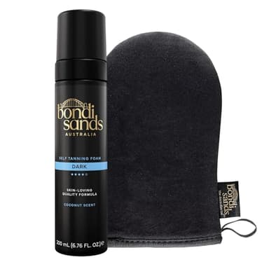 Bondi Sands Dark Self Tanning Foam + Application Mitt | Includes Lightweight Sunless Foam + Reusable Mitt for a Flawless Finish ($30 Value)
