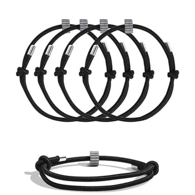 SZTLKHH 4 pcs Window Breaker Bracelet, Glass Breaking Bracelet, Wrist Strap with Tungsten Carbide Bead Car Safety Escape Wristbands, Vehicle Emergency Self Rescue Tool