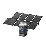 Anker SOLIX C300 DC Power Bank Station (90,000mAh) and 60W Solar Panel, 288Wh Portable Power Station, LiFePO4 Battery, 300W Solar Generator, for Outdoor, Camping, Traveling, and Emergencies