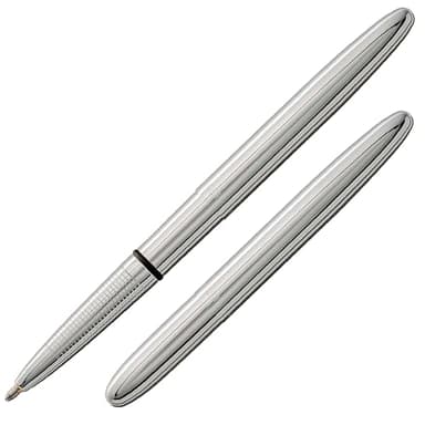 Fisher Space Pen Chrome Bullet Pen, Pressurized Ballpoint Pen, Compact Pocket Size, Writes Upside Down and in Extreme Temperatures, Smooth Black Ink, Medium Point, Made in the USA