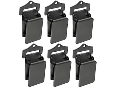 Wise Linkers Wall Clips Matte Black for Hanging Rugs and Animal Hides (Pack of 6) Rug Grippers/Clips/Hangers