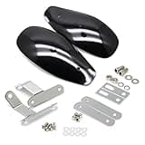 MZS Motorcycle Handguards, Motorbike Hand Guards Wind Cold Handlebar Protector Deflectors Accessories Black Compatible with Sportster Iron Street Glide Bob Shadow Rebel Scout Chief Challenger V Star