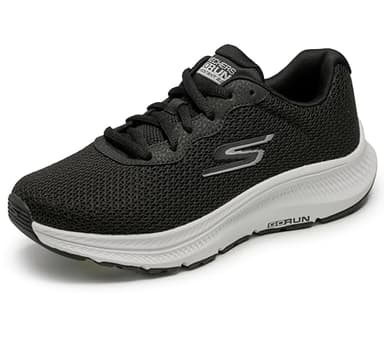 Skechers Women's Go Run Consistent 2.0 Engaged Sneaker, Black/White, 5