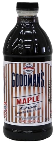 Goodman's Natural Maple Extract - Gluten-Free, Non-GMO, Kosher, Low Carb & Low Calorie, Low Alcohol, No Artificial Color, No Animal Products, No Sugar - Deep Maple Aroma for Baking & Cooking - 1 Pint