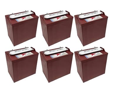 Trojan T-875 8V Deep Cycle Lead Acid Battery, 170Ah - Set of 6