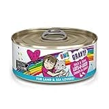 Weruva B.F.F. OMG - Best Feline Friend Oh My Gravy!, Lots-O-Luck! with Duck & Tuna in Gravy Cat Food, 5.5oz Can (Pack of 8)