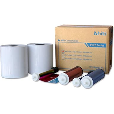 HiTi 4x6" Media for Photo Printer P520 & P520L, 500 Sheets to a Roll, 2 Rolls in a Box, 152x102mm
