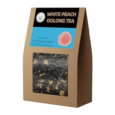 HANFANGLING White Peach Oolong Tea, Refreshing, Caffeine Alternative, Fresh Sweetness of White Peach and Aromatic Taste of Oolong Tea Loose Leaf