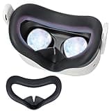 VR Silicone Face Cover Pad for Meta Quest 3S Accessories, Soft Silicone Face Cushion Pad, Sweat-Proof & Anti-Light Face Cover Cushion Compatible with Quest 3S