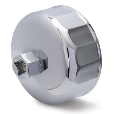 ELECHOI 86.4mm 16Flutes Oil Filter Cap Wrench Removal Tool Socket for BMW Engines/for Volvo with 86mm Filter Housing Caps, Silver Heavy-Duty Alloy Steel