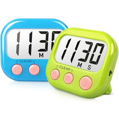 Classroom Timers for Teachers Kids Large Magnetic Digital Timer Teacher Supplies 2 Pack-Blue Green