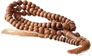 Nusantara Shop Sandalwood Tasbih 99 8mm - Islamic Prayer Beads, Tasbeeh, Muslim Rosary, Masbaha, Misbaha, Tesbih, Tespih, Dhikr, Zikr, Sibha, Muslim Mala, Worry Beads, Prayer Counter