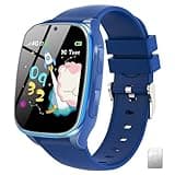 4G Kids Smartwatch Phone - Smart Cell Phone Watch for Boys Girls Ages 4-12 with Call, SOS, Parental Controls, Games, Camera, Alarm, Video, Music Children's Smart Watch (Includes SIM Card) (Navy Blue)