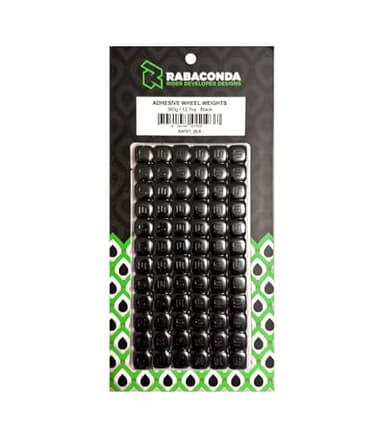 Rabaconda Motorcycle Wheel Weights 72pcs – Stick-On Type, 5g (0.18oz) Steel Segments – Vibration Resistant Adhesive Balance Weights for Street & Racing Wheels (Black)