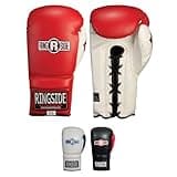 Ringside Lace IMF Tech Boxing Training Sparring Gloves , Red , 16 OZ