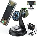 Magnetic Wireless Charger for Samsung, 3 in 1 Charging Station Compatible with MagSafe Samsung Charger for Galaxy S25 Ultra S24 Z Fold7/Flip7, Watch Charger Stand for Galaxy Watch Ultra 7 6, for Buds