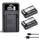 Pickle Power EN-EL9 EN-EL9a Battery 2-Pack and LED USB Charger for Nikon D40 D40x D60 D3000 D5000 Cameras