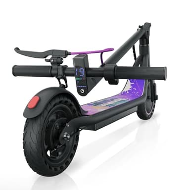 Electric Scooter Adults, 8.5" Foldable Solid Tires E Scooter for Adults, 19 Mph, 350W Motor, Kick Scooters Max 16 Miles Long Range for Commuting, Electric Scooter with Dual Braking System, APP Control