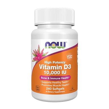 NOW Foods Supplements, Vitamin D-3 10,000 IU Softgels, Vitamin D, Joint Support, 240 Softgels