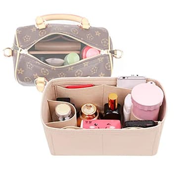 Lckaey Purse Organizer Insert Fit LV NEW NANO mini bags Organizer Bag Shaper Y061khaki-new NANO