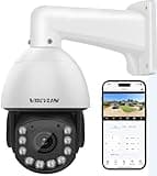 VIKYLIN 4K 8MP PTZ POE Camera Outdoor, 20x Optical Zoom Pan Tilt, Human Auto Tracking and Auto Cruise, 2-Way Audio, Human Vehicle Detection, 393ft IR Night Vision, MicroSD Slot