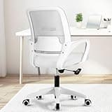 NEO CHAIR Office Ergonomic Executive Computer Desk Chair, Mesh Lumbar Support Adjustable Height Rolling Wheels Swivel Comfortable Modern Mid Back for Home Task Vanity Bedroom Study (Ivory)