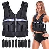 Adjustable Weighted Vest Weights Set: Sportneer 2 4 6 8 10 12 14 16 18 Lbs Body Weight Vests 9 In 1 Fast Adjust Running Vest for Men Women Gym Home Workout Fitness Exercise Strength Training 2-18 Lbs