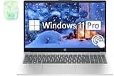 HP 15.6" Touchscreen Business & Student Laptop Computer, 32GB RAM 1TB SSD, 10-Cores Intel Core i5, Windows 11 Pro Laptop with Microsoft Office Lifetime Suite, PLUSERA Earphones, Silver
