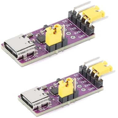 JESSINIE 2 Pack CH343P USB to Serial Port Module 6Mbps 5V 3.3V TTL UART CH343 Debugging Burning Downloading Type-C Switch Instead CH340