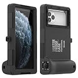 Underwater Phone Cases for Snorkeling Diving Phone Cases for iPhone Samsung, Waterproof Housing Case with Lanyard, 50ft Diving Case for Filming Swimming Pictures Black