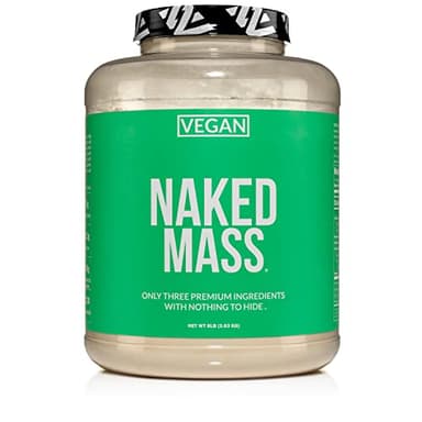 NAKED Vegan Mass - Natural Vegan Weight Gainer Protein Powder - 1,230 Calories, Non-GMO, Soy & Gluten Free, No Artificial Ingredients - 8LB Bulk - 11 Servings