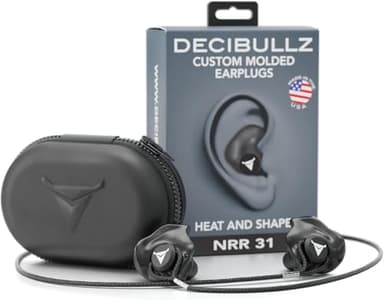 Decibullz Custom Molded Earplugs Pro Pack (Black) Bundle