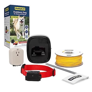 PetSafe Stubborn Dog In-Ground Fence - Invisible Pet Containment Kit - Covers Up to 1/3 Acre with 500 ft of 20 Gauge Wire - for Dogs Older Than 6 Months Weighing 8lb+