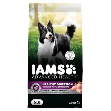 IAMS Advanced Health Dry Dog Food Healthy Digestion, Adult Dog Food with Real Chicken Recipe, 6 lb. Bag