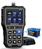 AMTIFO OBD2 Scanner with Battery Tester - Diagnostic Tool for Cars, Check Engine Light & Emissions Readiness, Real-Time Date, Plug & Play, Multilingual, Support All Vehicles