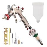 HIUHIU R500 LVLP Spray Gun 1.3mm Nozzles with Air Regulator & Oil-Water Separator, Paint Gun Automotive, R500 Spray Gun lvlp Paint Sprayer Gun for House Painting,Furniture,Car,Varnish and Top Coat