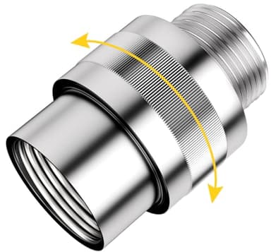 G-Promise All Metal Shower Head Shut Off Valve, G1/2" Shower Flow Control Valve for Handheld or Bidet Sprayer (Chrome)