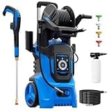 2025 Electric Pressure Washer 4500 PSI Max 3.2 GPM with RC Adjustable Pressure,4 Nozzles and 500ml Foam Cannon,Portable Power Washer for Cars,Patios, and Floor Cleaning.