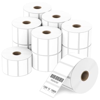 Anylabel 2" x 1" Direct Thermal Label, Paper for Barcodes Postage Address Perforated & Compatible with Rollo, Zebra, Munbyn, Nelko Printers(12 Rolls, 1300 Labels/Roll)