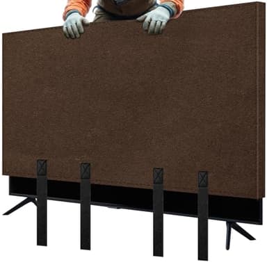 TV Cover for Moving, Fits to 70"- 75" Flat Screen TV Moving Cover, Dustproof Felt TV Screen Covers, Anti-Scratch TV Bags for Moving with Bottom Strap for House Moving, Home Renovation (70-75 inches)